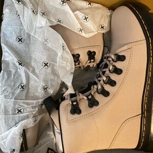 Dr. Martens Beige Combat Boots
